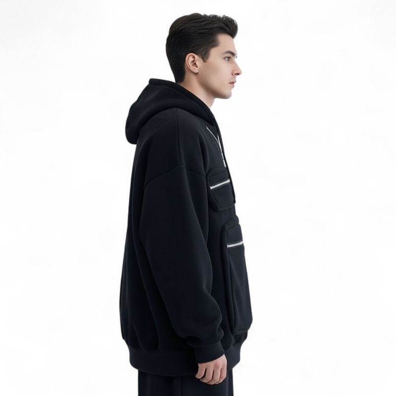 youngcash Men Full Sleeve Hooded Sweatshirt - Image 5