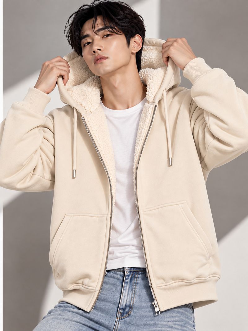 kshs Men Full Sleeve Solid Hooded Sweatshirt - Image 5