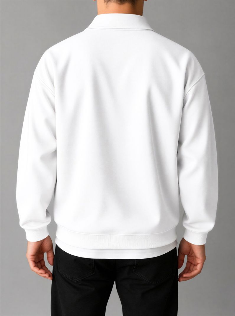 HOODLER Men Full Sleeve Solid Sweatshirt - Image 3