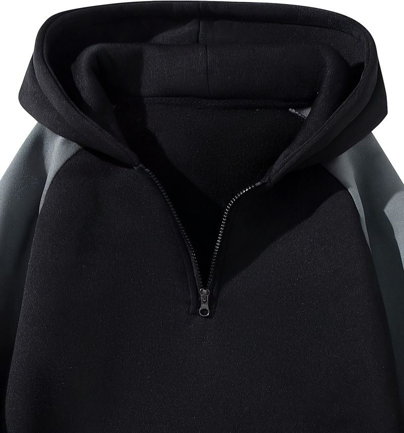 JERKYN Men Full Sleeve Color Block Hooded Sweatshirt - Image 4