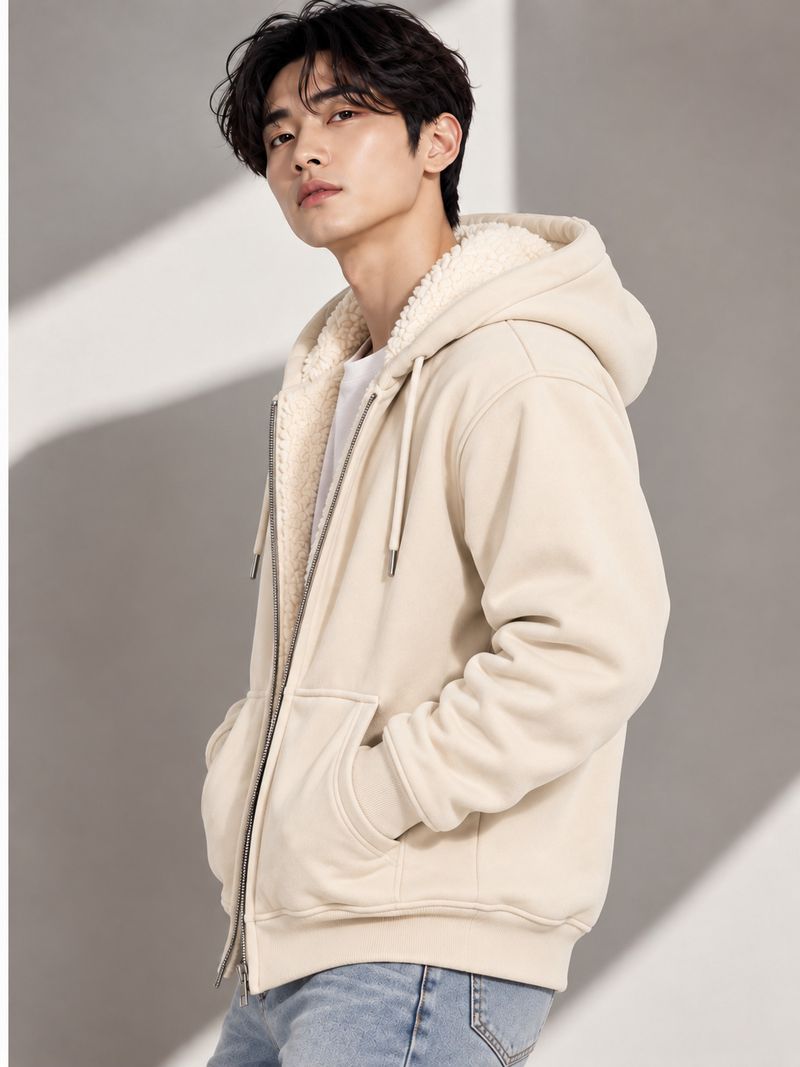kshs Men Full Sleeve Solid Hooded Sweatshirt - Image 4