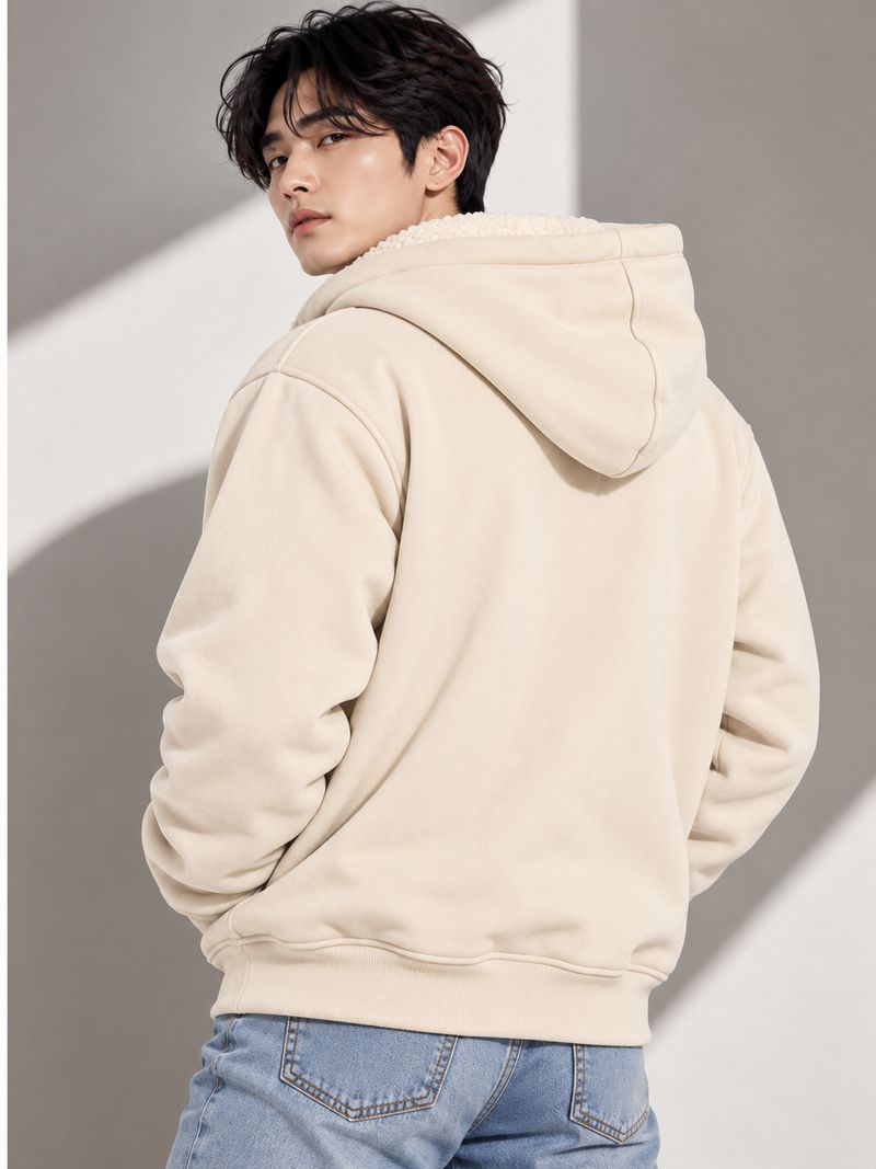 kshs Men Full Sleeve Solid Hooded Sweatshirt - Image 3