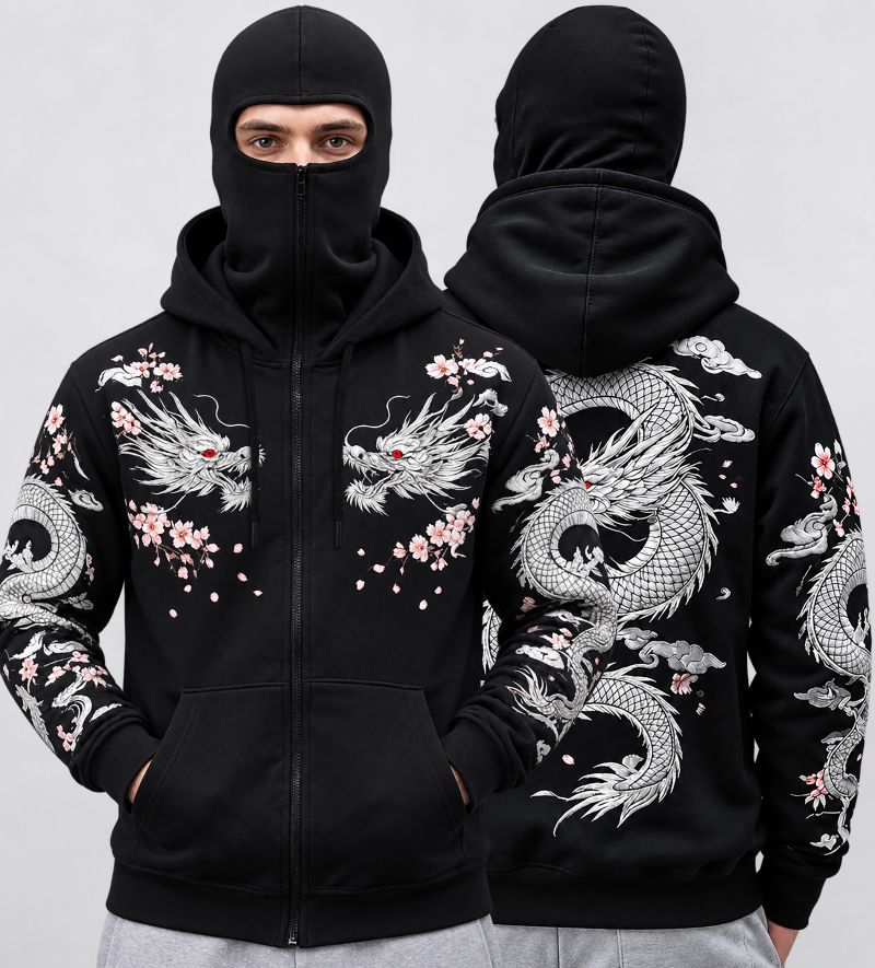 TRIPR Men Full Sleeve Printed Hooded Sweatshirt - Image 6