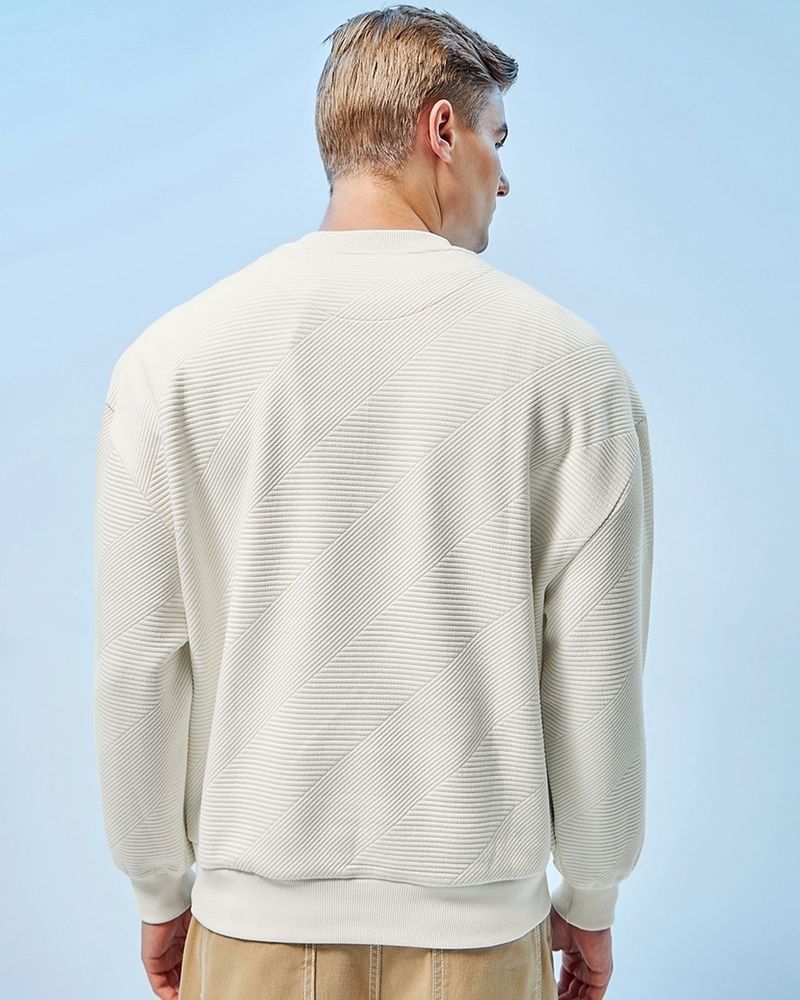 BEWAKOOF Men Full Sleeve Solid Sweatshirt - Image 4