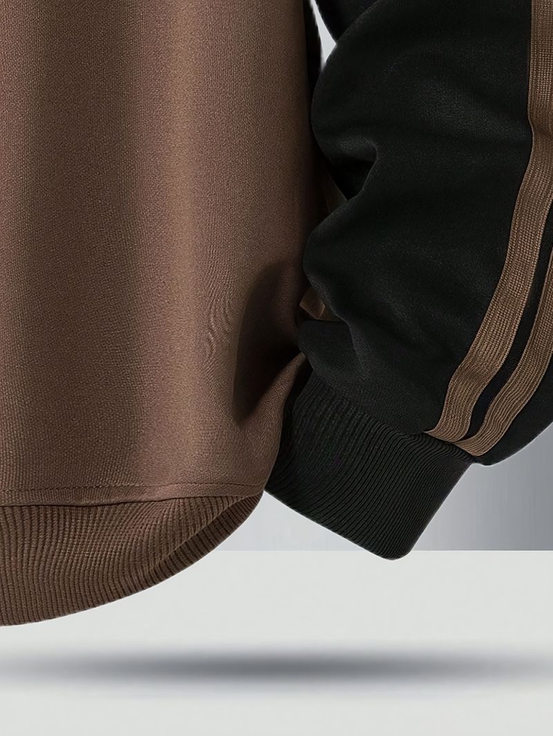 JERKYN Men Full Sleeve Color Block Hooded Sweatshirt - Image 5