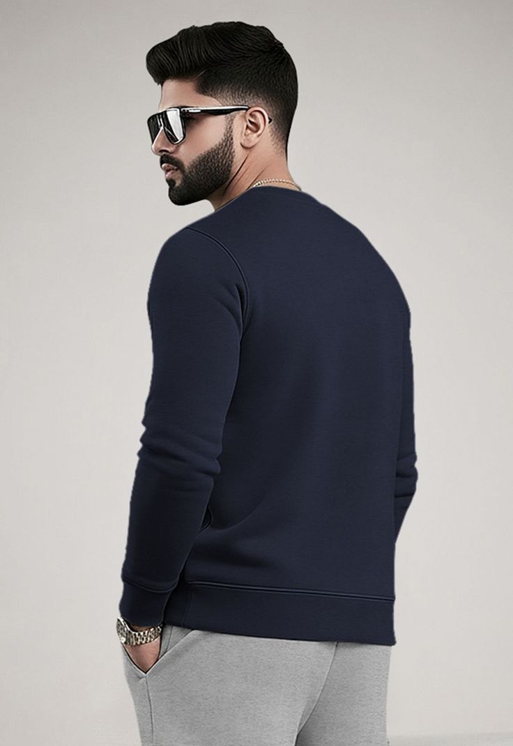 TRIPR Men Full Sleeve Solid Sweatshirt - Image 4