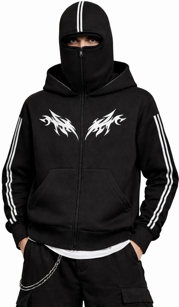 Meerza Men & Women Full Sleeve Printed Hooded Sweatshirt - Image 5