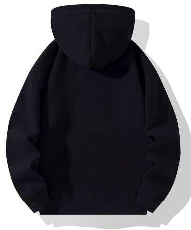 Men Full Sleeve Solid Hooded Sweatshirt - Image 4