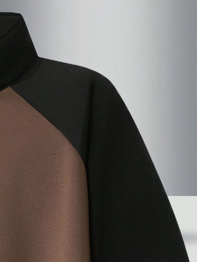 JERKYN Men Full Sleeve Color Block Hooded Sweatshirt - Image 4