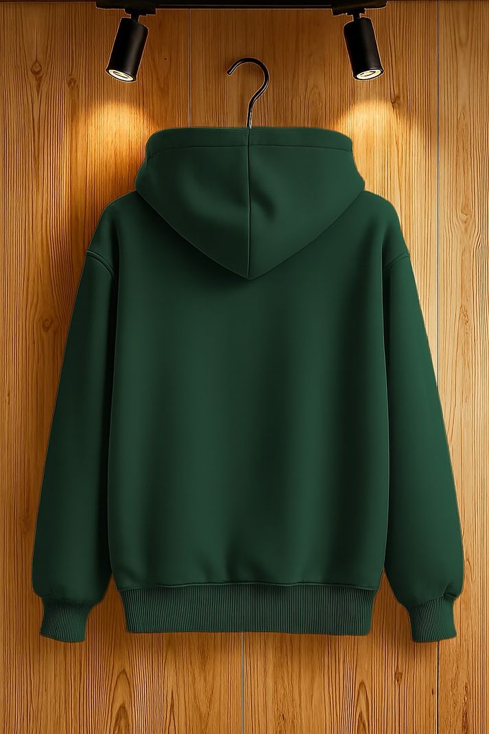 INFIRAX Men Full Sleeve Solid Hooded Sweatshirt - Image 3
