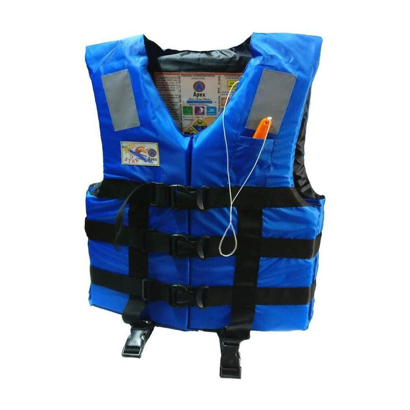 APEX Polyester Safety Adult Life Jacket – PFD Type III, Life-Saving Jacket for Swimming, Boating, Water Skiing, Jet Skiing, and Rescue, Up to 120kg Ca