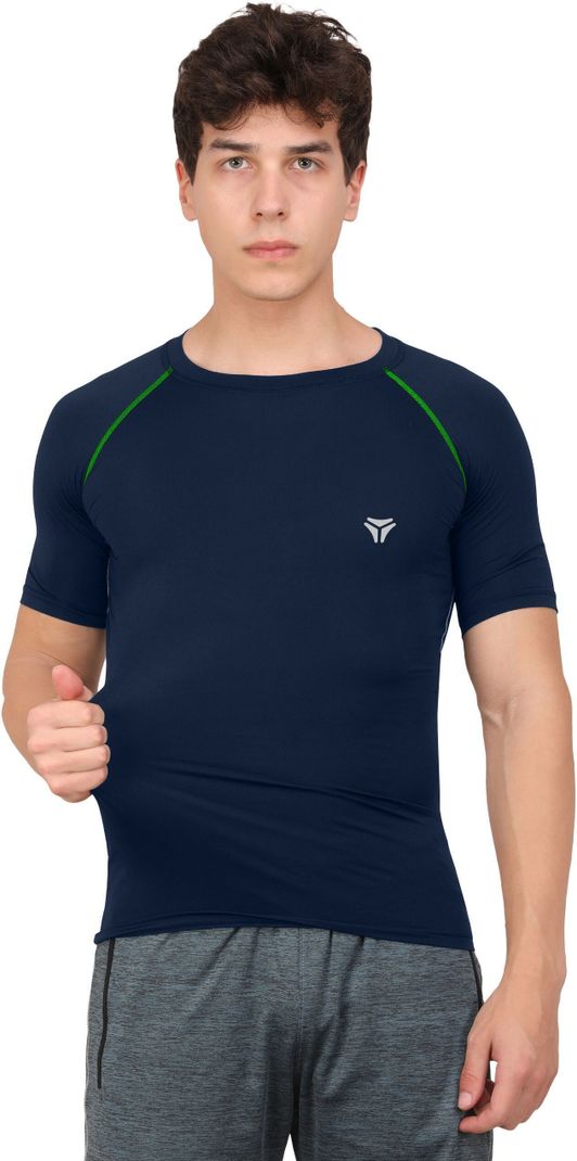 Kyk Men Navy Blue Nylon T-Shirt - Image 5