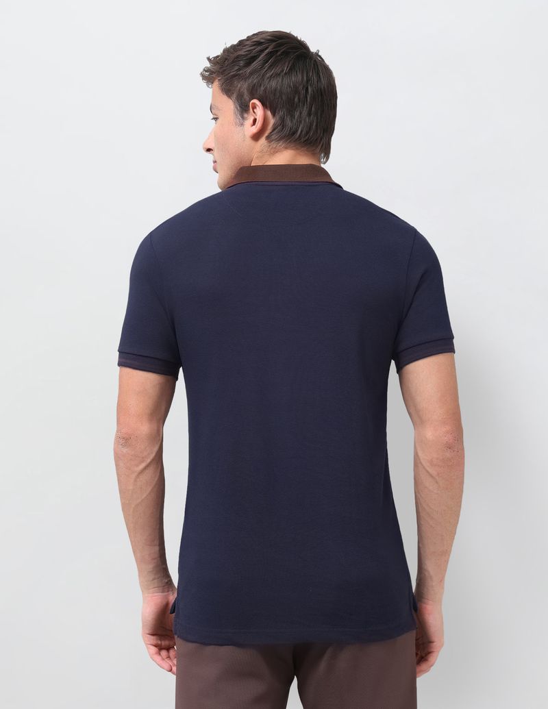 U.S. POLO ASSN. Men Blue Polo Neck T-Shirt - Image 4