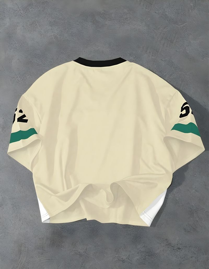 Men Beige, Black V Neck Cotton Blend T-Shirt - Image 3