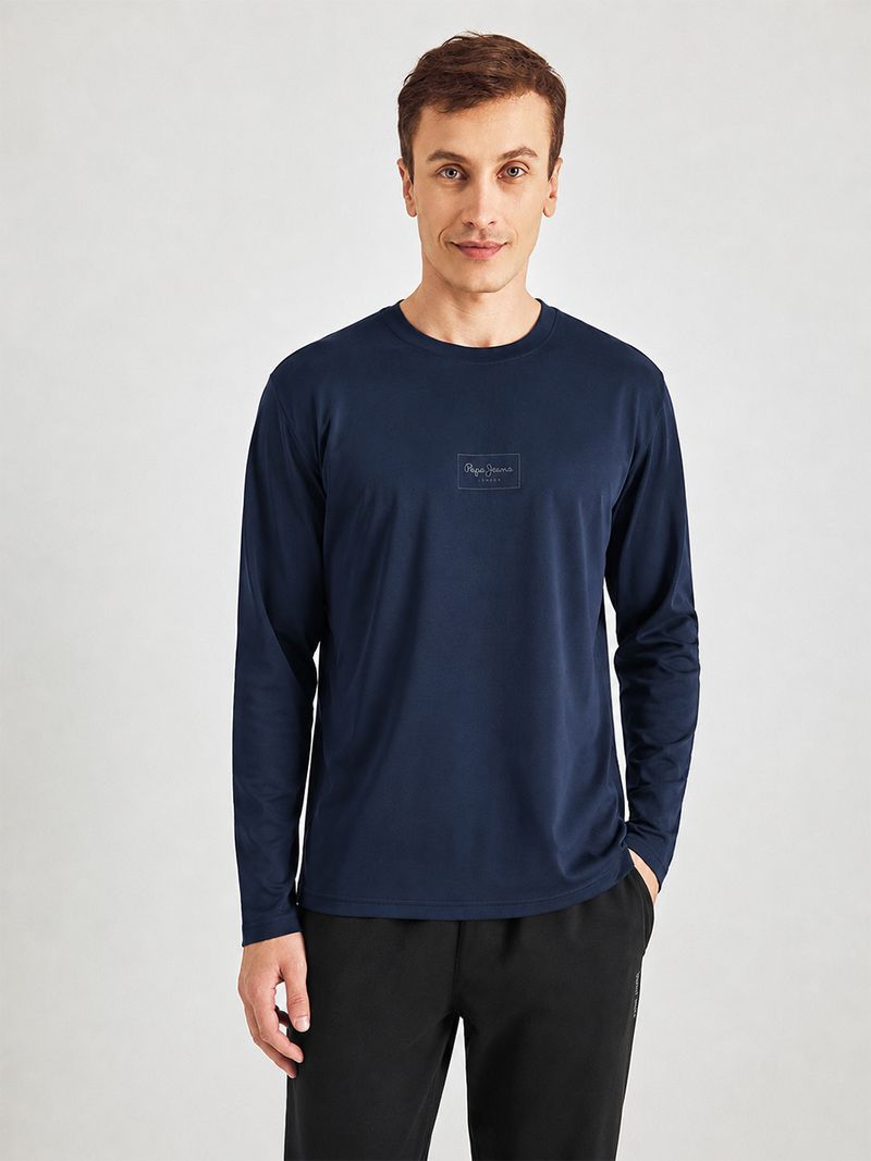 Pepe Jeans Navy Blue Cotton Blend T-Shirt - Image 3