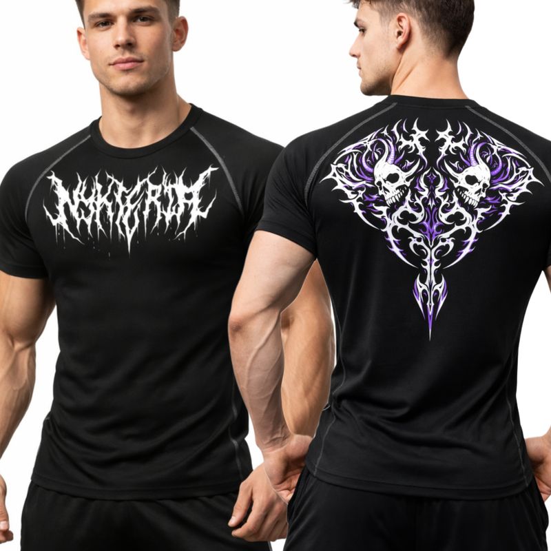 Wayup Men Typography, Graphic Print Round Neck Polyester Black T-...more - Image 6