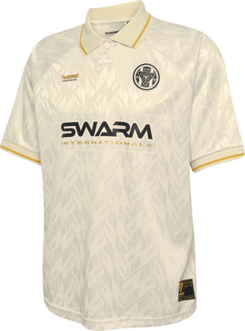 HUMMEL Beige Polyester Polo Neck T-Shirt - Image 2
