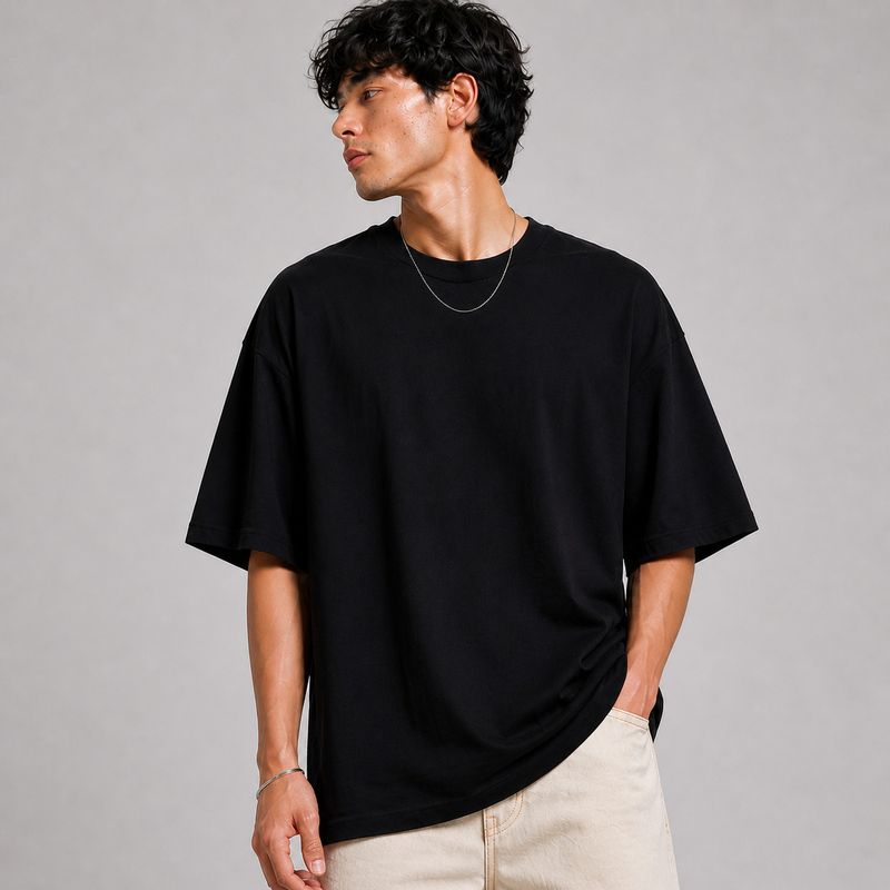 Greyscale Men Black Cotton T-Shirt - Image 6