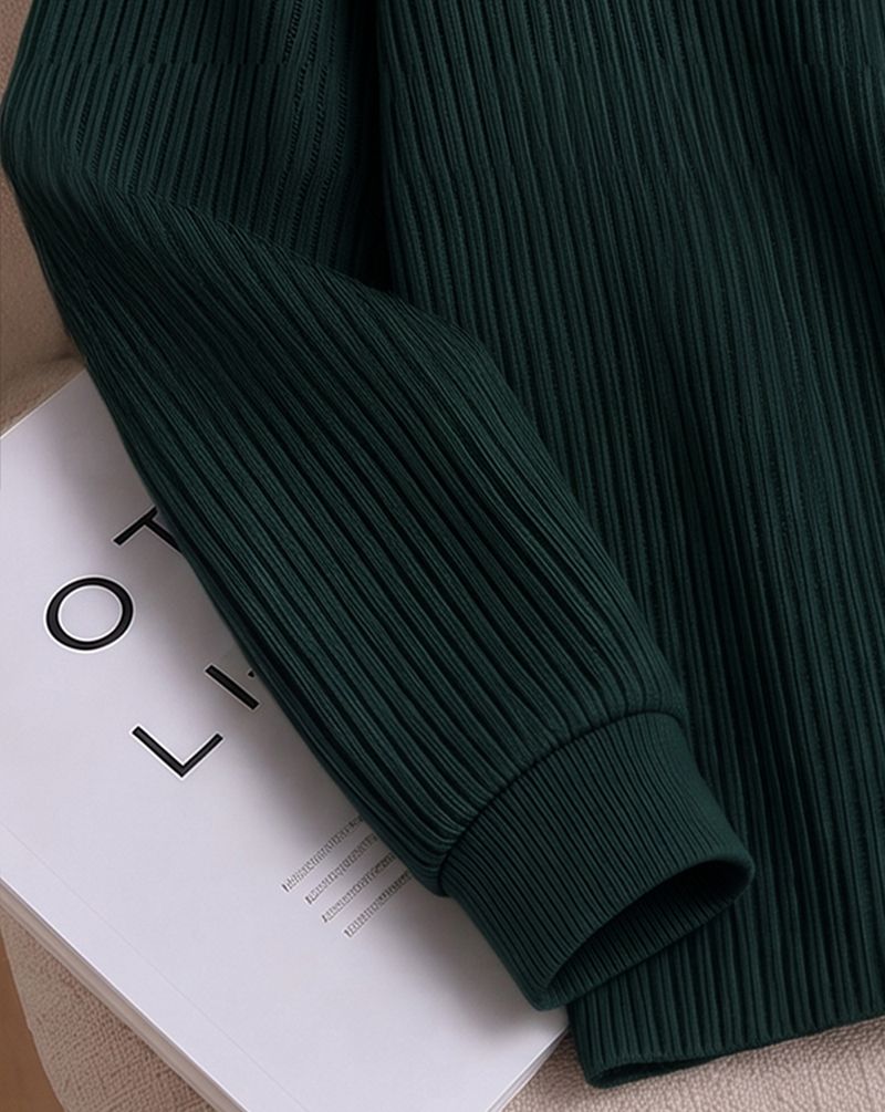 AOOSH Men Full Sleeve Self Design Sweatshirt - Image 5