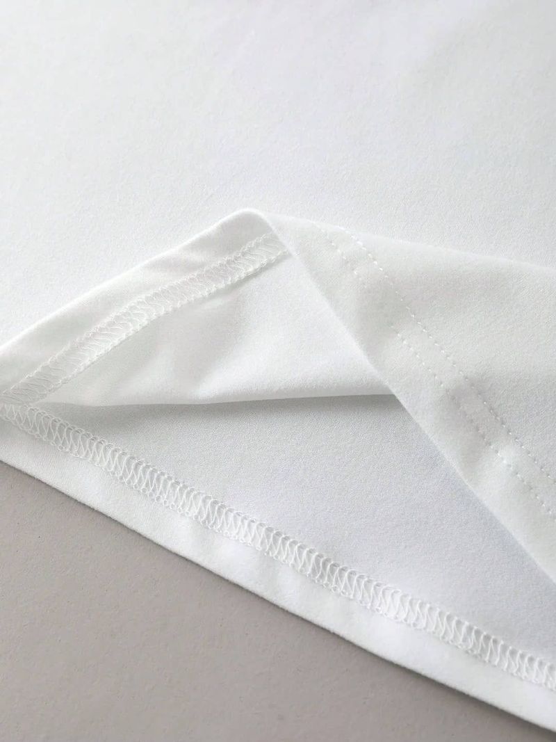 KLOVIA Men White Cotton Blend T-Shirt - Image 3