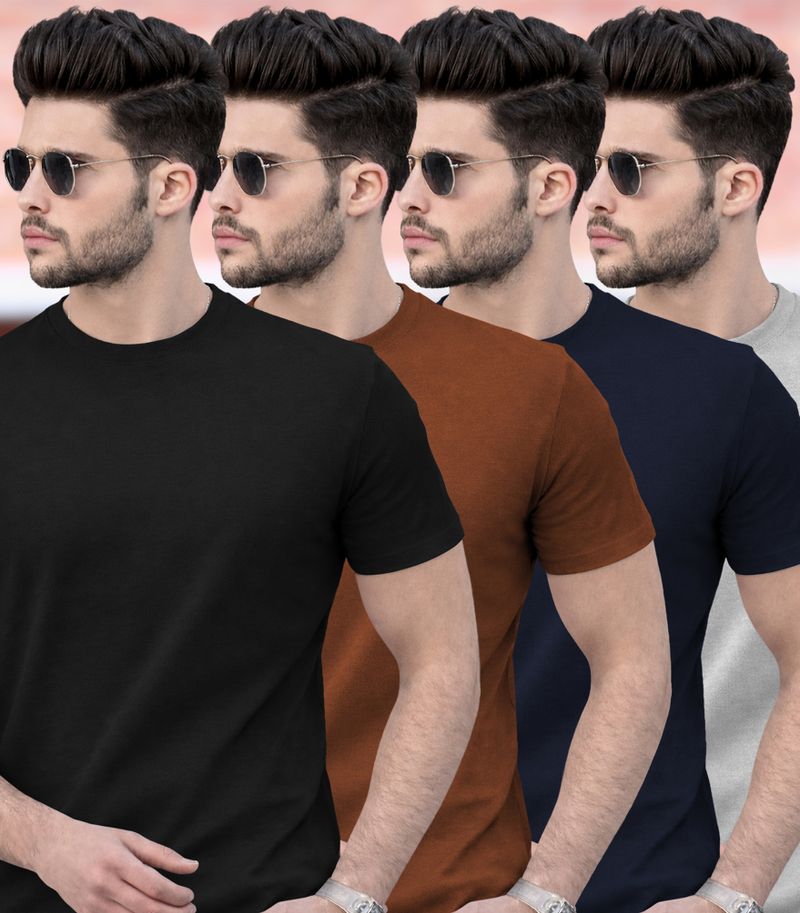 TRIPR Men's Multicolor Round Neck T-Shirt - Image 5