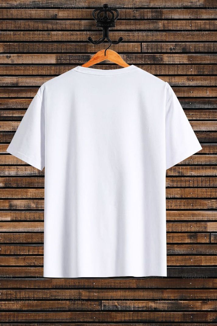 AHMED CREATION Men's Graphic Print Cotton Blend White T-Shirt - Image 3