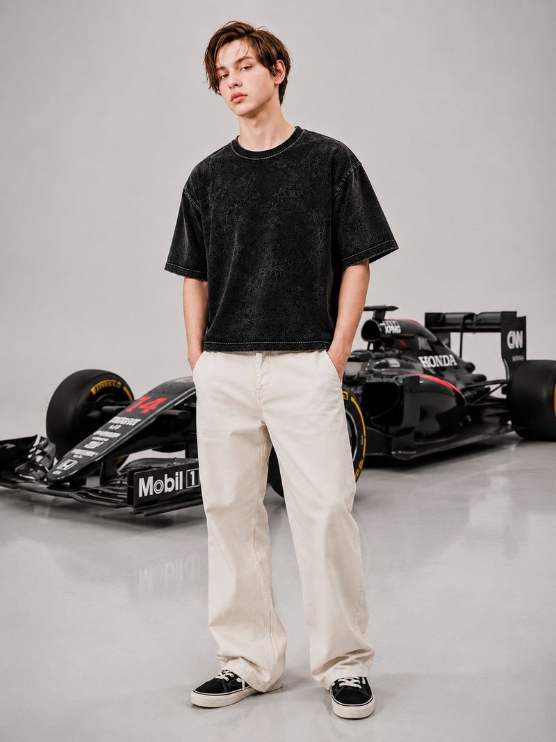 JAXION Men Black Cotton T-Shirt - Image 5