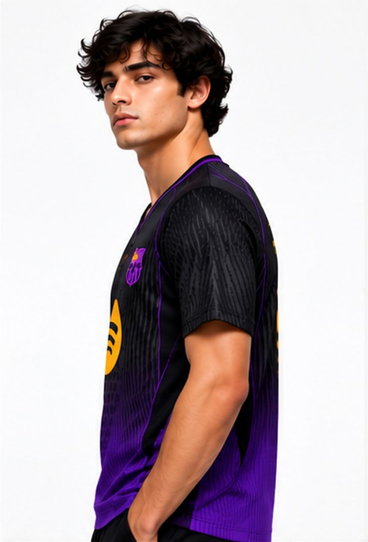 Sportcraft Men Black, Purple Graphic Print Round Neck T-Shirt - Image 5