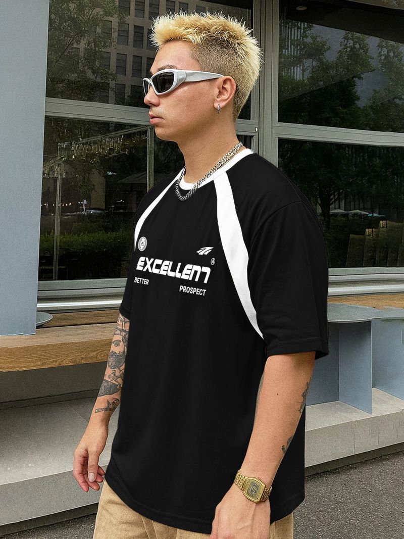 Jump Cuts Men Black Cotton Blend T-Shirt - Image 6