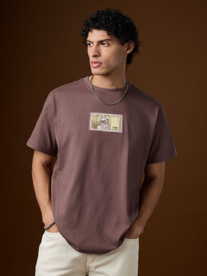 The Souled Store Men Brown Cotton T-Shirt - Image 4