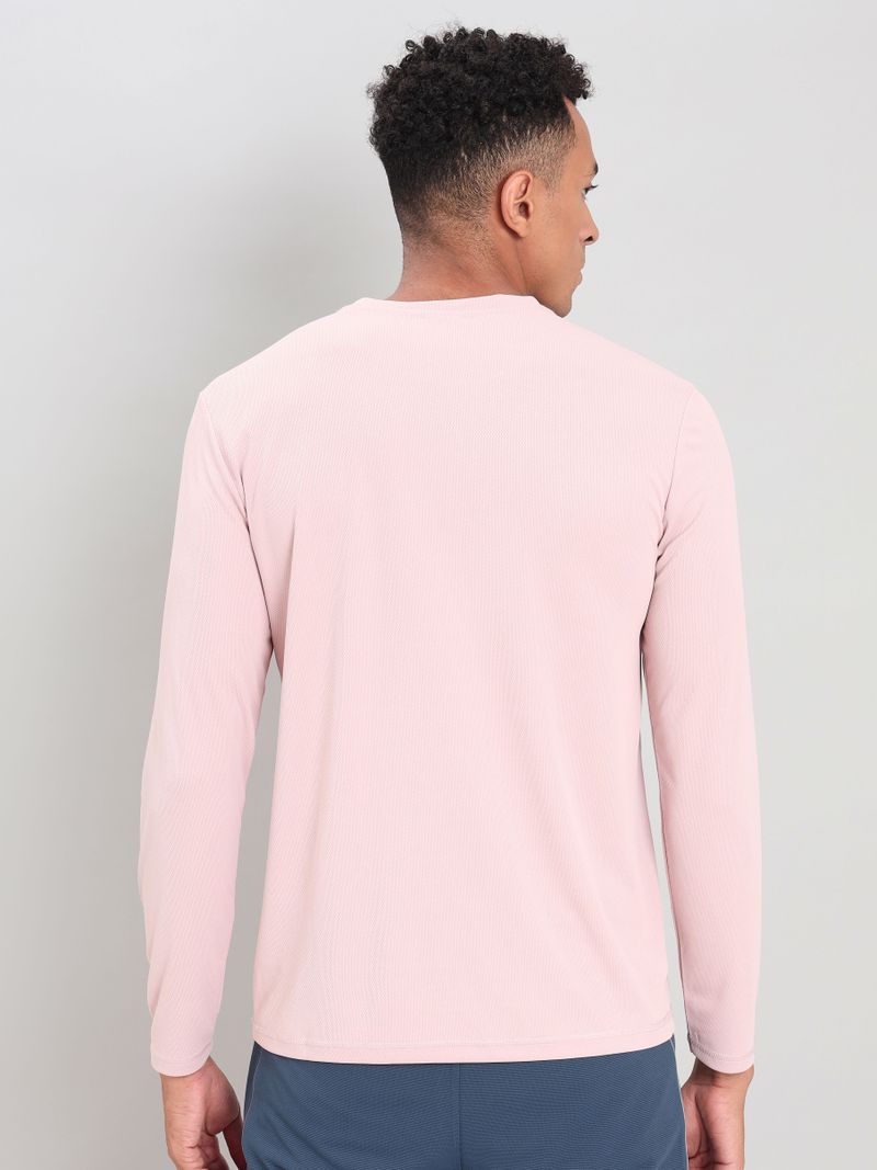 TECHNOSPORT Men Pink Polyester T-Shirt - Image 5