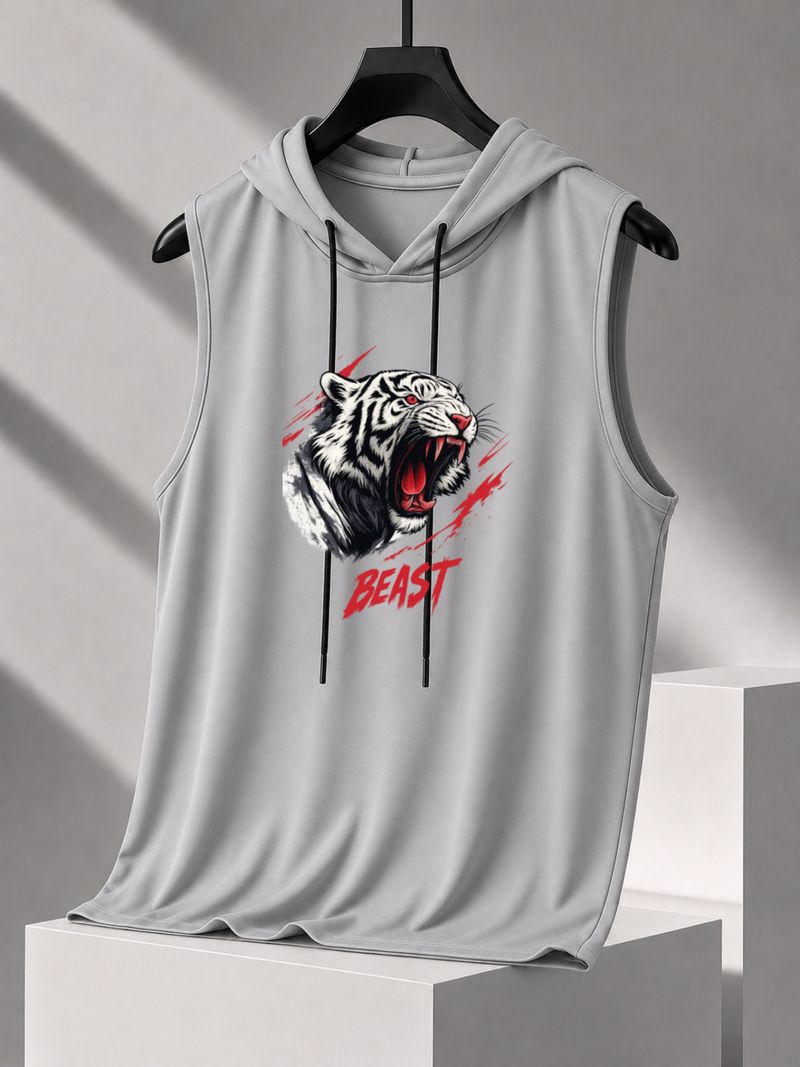 Progo Men Graphic Print Round Neck Polyester Black T-Shirt - Image 2