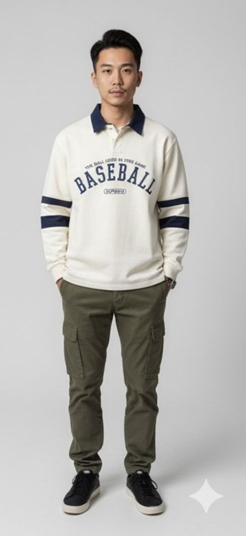 Peterengland Men Beige Polo Neck T-Shirt - Image 3