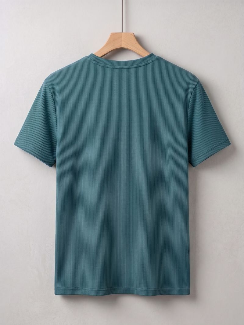 stylesmyth Men Black Round Neck Polyester T-Shirt - Image 6