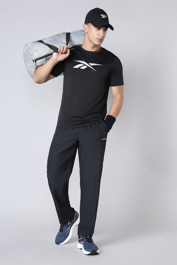 REEBOK Men Black Polyester T-Shirt - Image 4