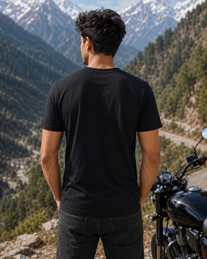 Warrior World Men Black Cotton T-Shirt - Image 4