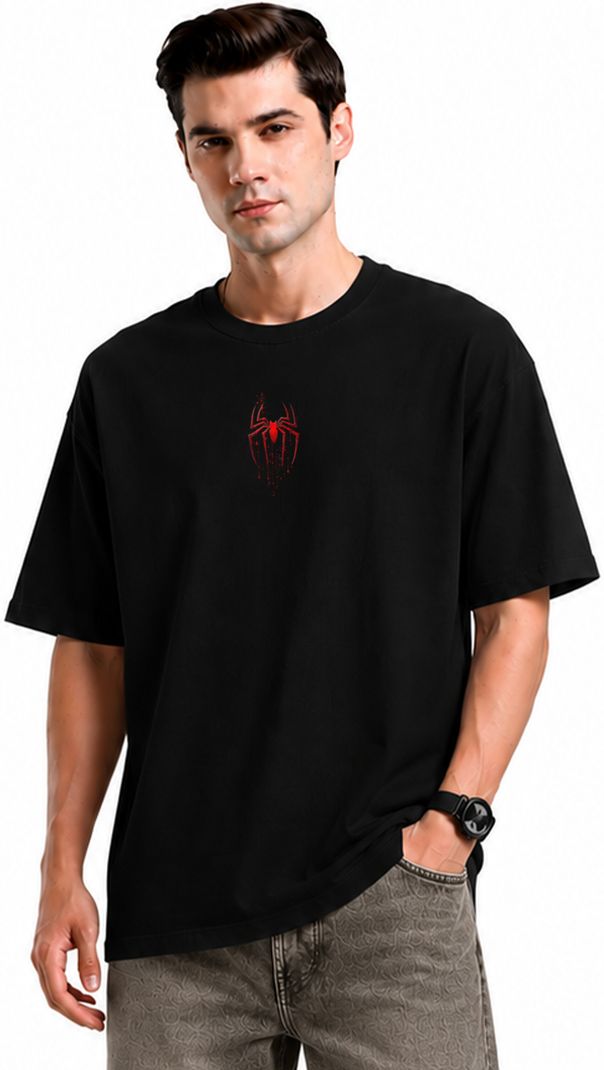 ABHIMANYUSTYLE Men Black Cotton Blend T-Shirt - Image 4