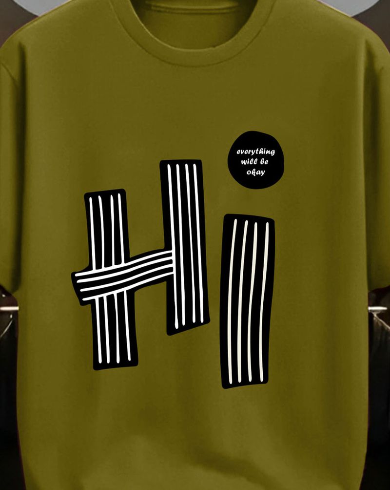 AOOSH Men Dark Green Cotton Blend T-Shirt - Image 4