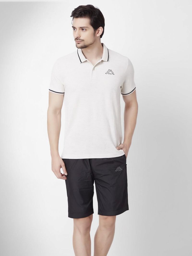 Kappa Men Grey Polycotton Polo Neck T-Shirt - Image 2