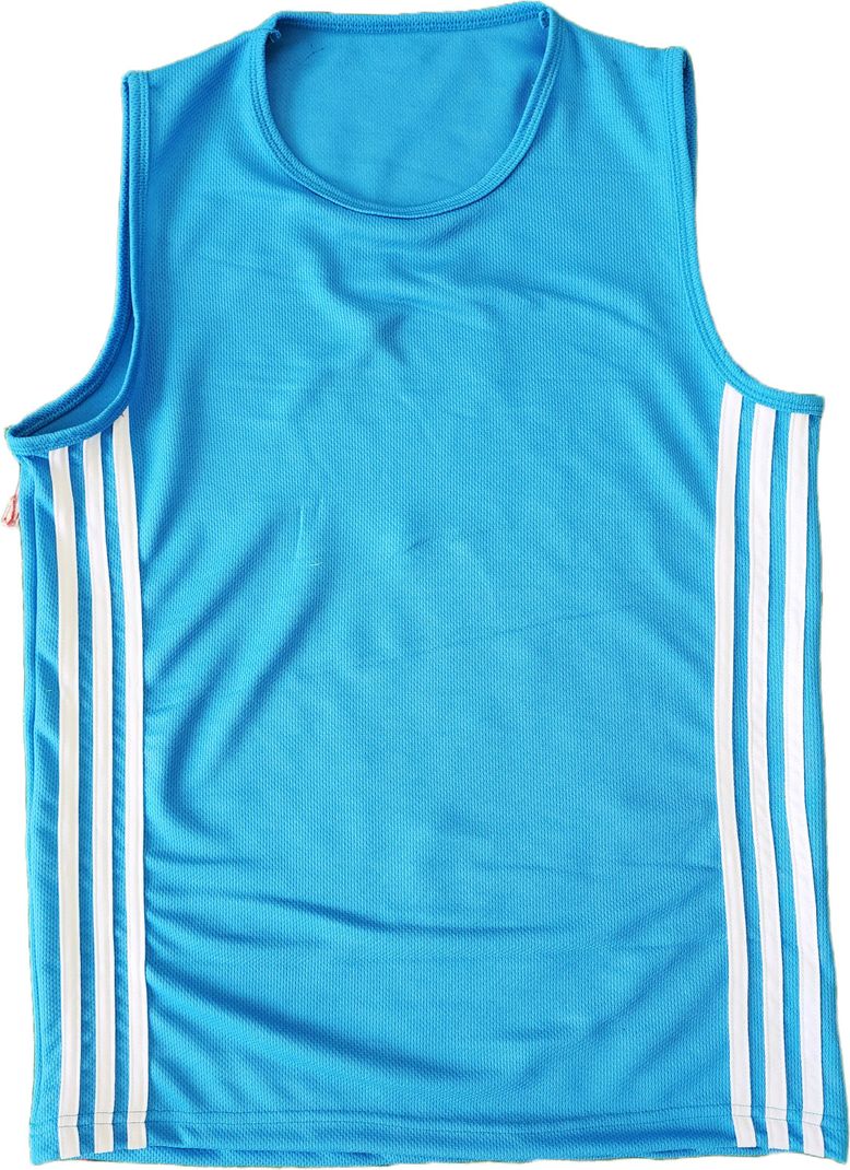 Men Blue Elastane Round Neck T-Shirt - Image 6