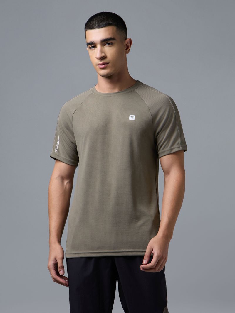 TECHNOSPORT Men Green Polyester T-Shirt - Image 5