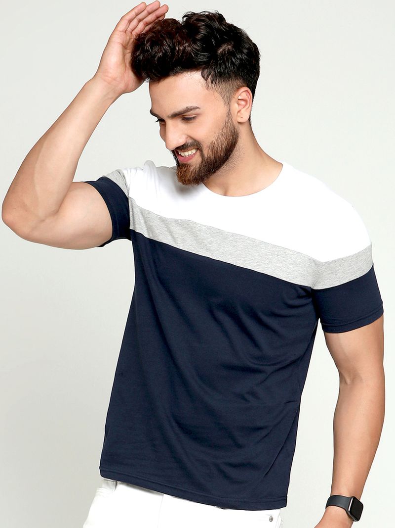 Flipkart SmartBuy Men Multicolor Striped T-Shirt - Image 5