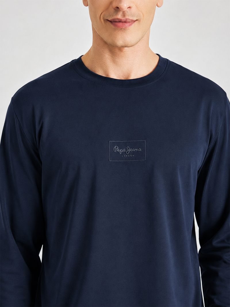 Pepe Jeans Navy Blue Cotton Blend T-Shirt - Image 6