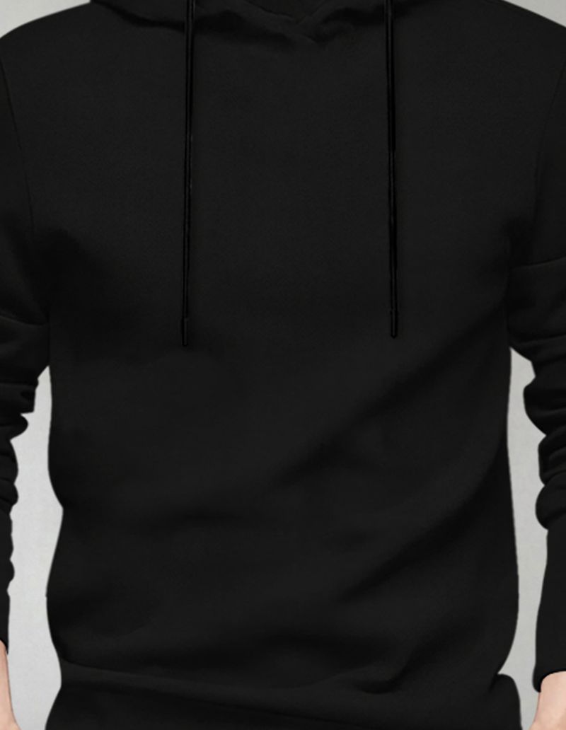 SPECTATOR Men Black Hooded Neck Cotton Blend T-Shirt - Image 6