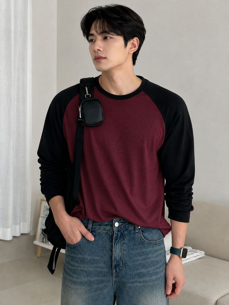 Vynzo Men Black, Maroon T-Shirt - Image 2