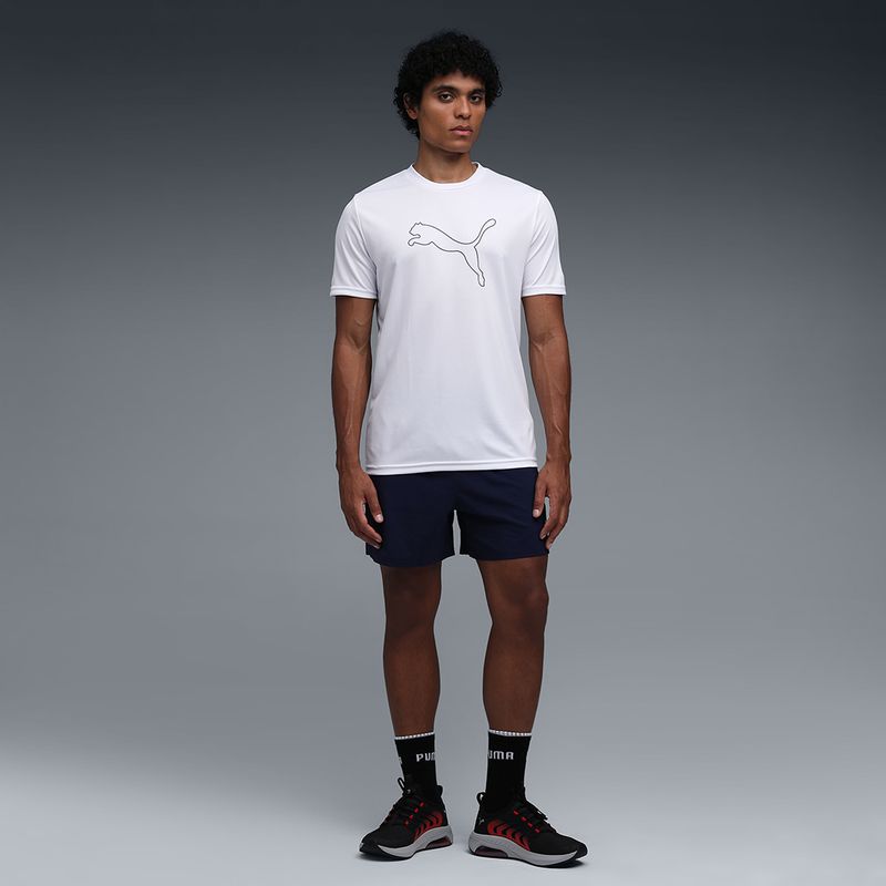 PUMA Men White Polyester Crew Neck T-Shirt - Image 4