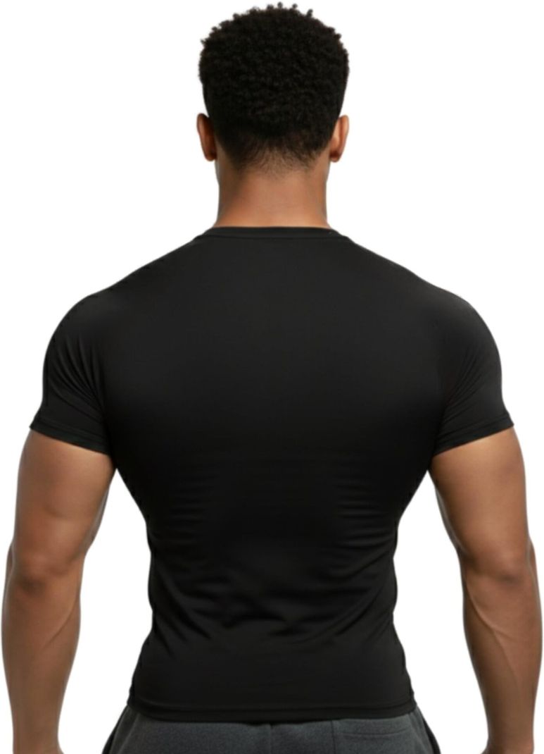 NINQ Men Black Polyester T-Shirt - Image 5