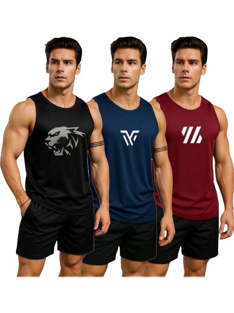 dashzone 3 Pack Men Multicolor T-Shirt - Image 2