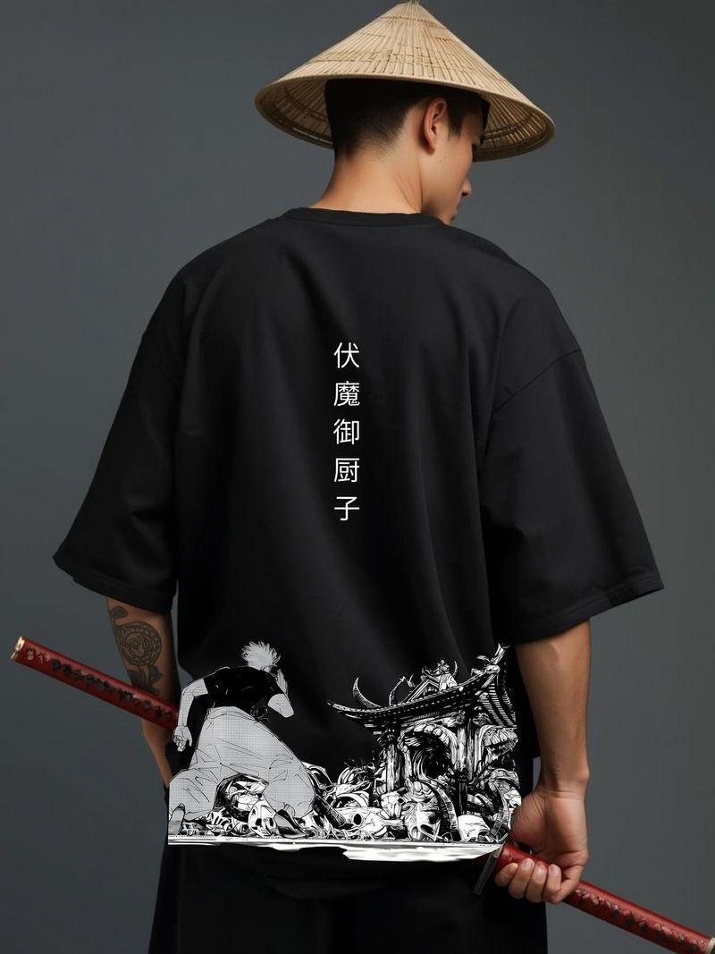 PinnacleX Men Graphic Print Round Neck T-Shirt - Image 2