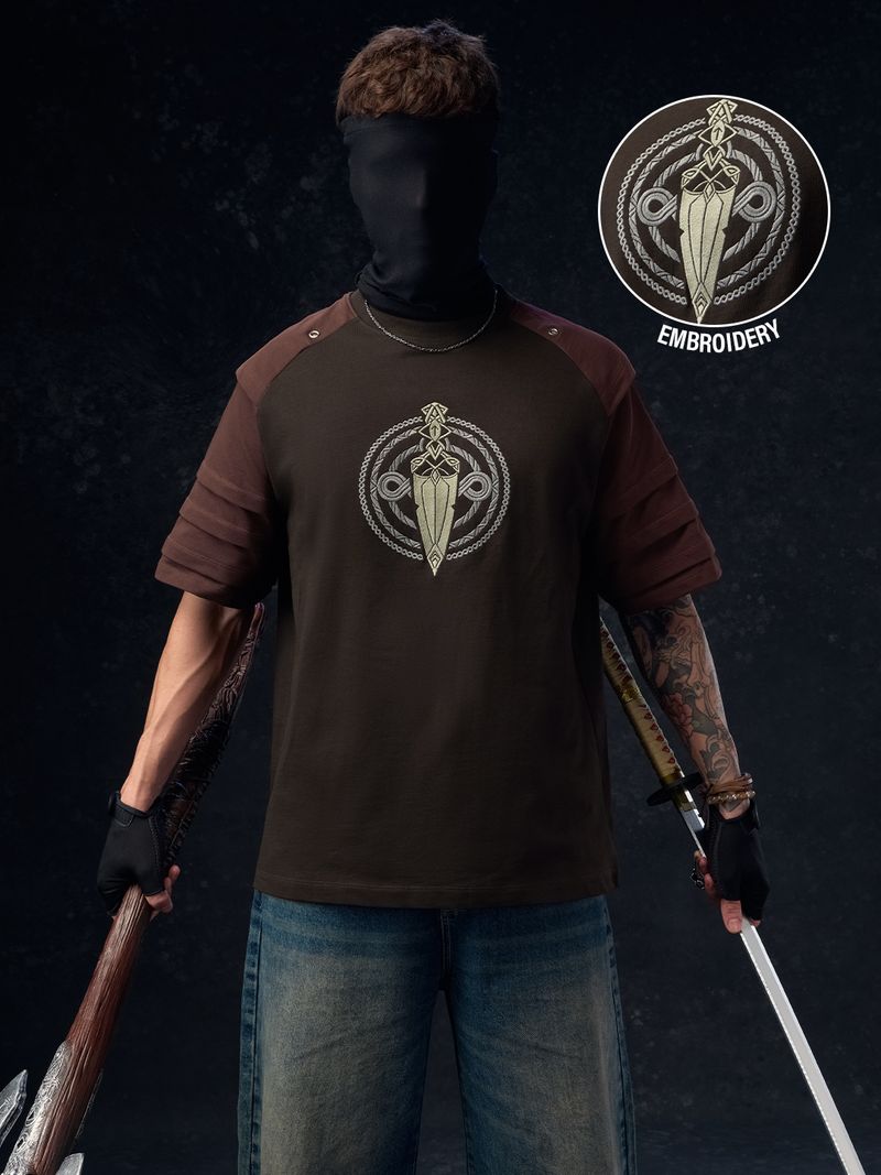 The Souled Store Men Brown Cotton T-Shirt - Image 2